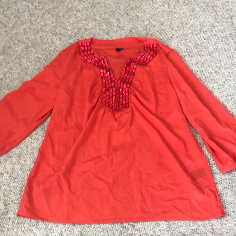 Orange blouse